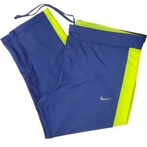 Nike Reflective Dri-Fit Essential Running Capri Pants Blue Size Plus 1XL